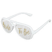 花嫁になるゴールドフォイルパーティーサングラス アビエーターサングラス (アングル)