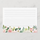 花嫁になるレシピカード赤面ピンクフローラ エンクロージャーカード (裏面)