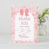 花嫁になる人たちのブライズシャワー サンキューカード (スタンド正面)