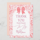 花嫁になる人たちのブライズシャワー サンキューカード (正面/裏面)