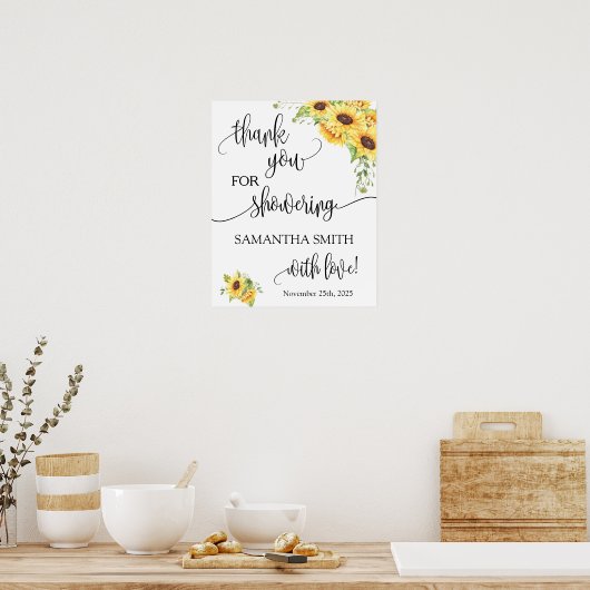 花嫁になる人を祝福してくれてありがとう サンフラワーズ ポスター (キッチン)