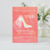 花嫁になる人 ウェディング ブライダルシャワー ハイヒール 招待状 (スタンド正面)