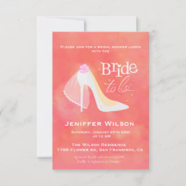 花嫁になる人 ウェディング ブライダルシャワー ハイヒール 招待状