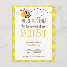 花嫁になる人（Bride2BEE）のブライズシャワー・パーティーにワクワク・期待で胸が踊る ポストカード