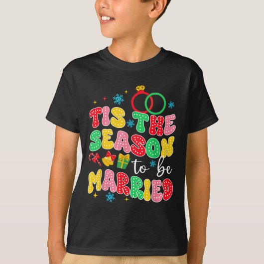 花嫁になる前の独身最後のパーティー 今が結婚する季節だ Tシャツ (正面)