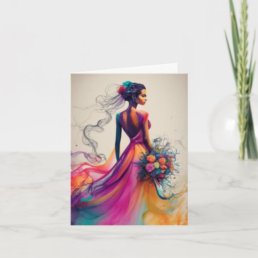 花嫁になる前の結婚前お祝いカード シーズンカード (正面)