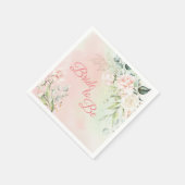 花嫁になる前の華やかなエレガントピンクの女の子らしいウェディング スタンダードカクテルナプキン (角)