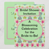 花嫁になる彼女のための華やかなお祝い！ 招待状 (正面/裏面)