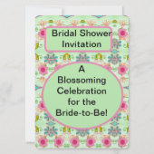 花嫁になる彼女のための華やかなお祝い！ 招待状 (正面)