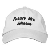 花嫁になる私。ウェディング、ブライズ、バチェロレッテパーティー 刺繍入りキャップ (正面)