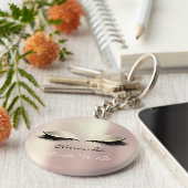 花嫁になる赤面アイボリーガーリーメイクアップまぶし名 キーホルダー (側面)