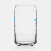 花嫁になる〇〇さん（名前） 日付 水彩ブルーハート ガラス缶 (左)