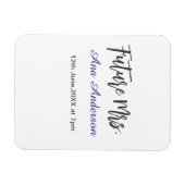 花嫁になる〇〇さん（旧姓） 紫灰色名前入り マグネット (横)