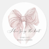 花嫁になる ブライダルシャワー ラウンドシール (正面)