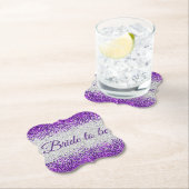 花嫁になる – 白い銀/紫の輝き ペーパーコースター (インサイチュ)