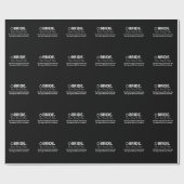 花嫁になる Modern タイポグラフィーパーティー 花嫁 ラッピングペーパー (フラット)