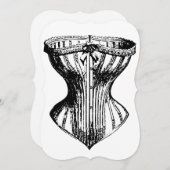 花嫁にはかわいいコルセットがおもしろい必要 招待状 (正面/裏面)