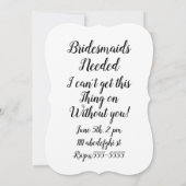 花嫁にはかわいいコルセットがおもしろい必要 招待状 (裏面)