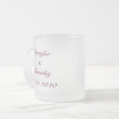 花嫁によって曇らされるマグの紫色のカスタマイズ可能な母 フロストグラスマグカップ (正面左)