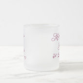 花嫁によって曇らされるマグの紫色のカスタマイズ可能な母 フロストグラスマグカップ (中央)