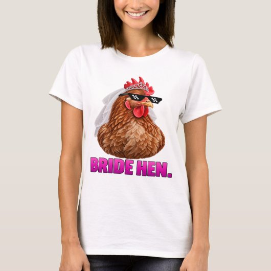花嫁にわとり - 女子会デザイン Tシャツ (正面)