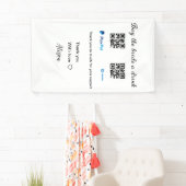 花嫁にドリンクをプレゼント（QRコード、Venmo、PayPal対応） 横断幕 (インサイチュ)