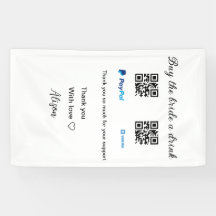 花嫁にドリンクをプレゼント（QRコード、Venmo、PayPal対応）