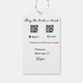 花嫁にドリンクをプレゼント QRコード Venmo PayPal ギフトタグ (裏面)