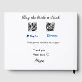 花嫁にドリンクをプレゼント QRコード Venmo PayPal ゲストブック (裏面)