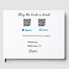 花嫁にドリンクをプレゼント QRコード Venmo PayPal ゲストブック