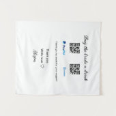花嫁にドリンクをプレゼント QRコード Venmo PayPal タペストリー (正面(横))