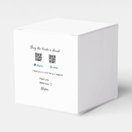 花嫁にドリンクをプレゼント QRコード Venmo PayPal フェイバーボックス