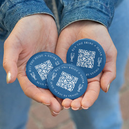 花嫁にドリンクを買ってあげて！お別れパーティーQRコード 缶バッジ