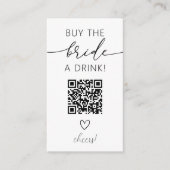 花嫁にドリンクを１杯奢って QRコード封筒カード エンクロージャーカード (正面)