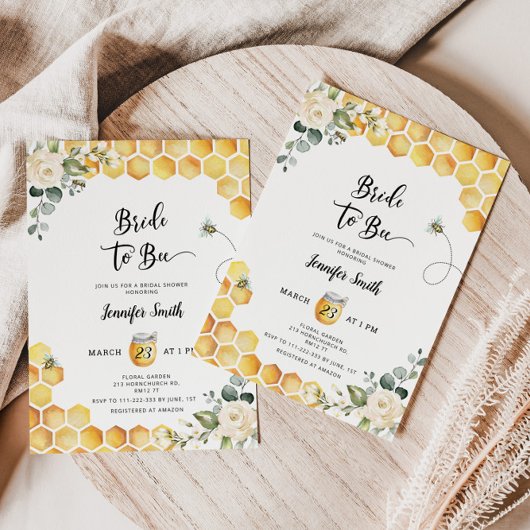 花嫁にブライダルシャワーの招待状 招待状