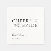 花嫁に乾杯 | エレガントなモダンなブライズシャワー スタンダードカクテルナプキン (正面)