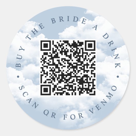 花嫁に乾杯「雲の上」ハッピー・バチェロレッテ ラウンドシール (正面)