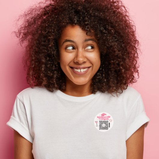 花嫁に飲み物を買ってあげよう ヴェンモQRコードステッカー ラウンドシール