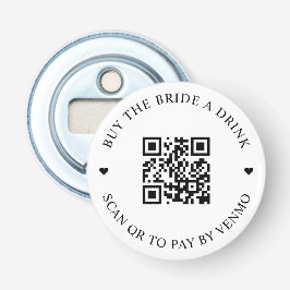 花嫁に飲み物を買ってあげるQRコードボタン 栓抜き