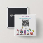花嫁に VENMO カスタムQRコードを贈ろう 缶バッジ (正面&裏面)