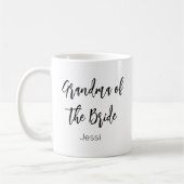 花嫁のおばあちゃん結婚白黒マグカップ コーヒーマグカップ (左)