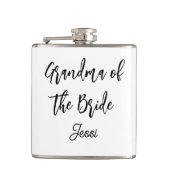 花嫁のおばあちゃん結婚白黒 フラスク (正面)