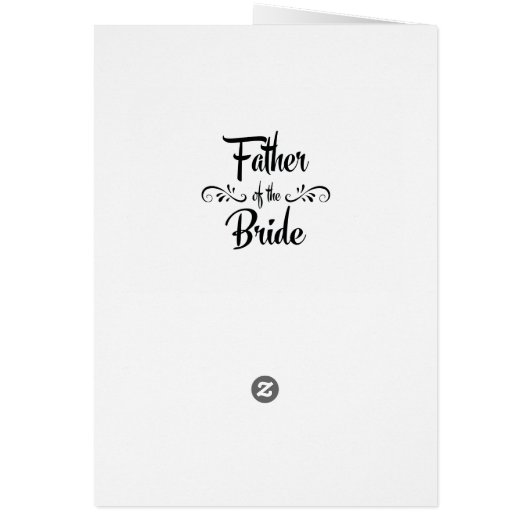 花嫁のおもしろいなリハーサルの夕食の父 (裏面)