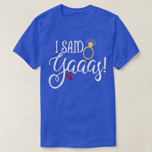 花嫁のおもしろいバチェロレッテと言ったヤ結婚アスYes Tシャツ (デザイン正面)