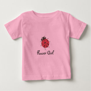 花嫁のお供の女の子用トップス - カラテ・キャット - 名前入れ可 ベビーTシャツ