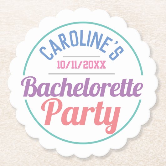 花嫁のお別れパーティー ペーパーコースター (正面)