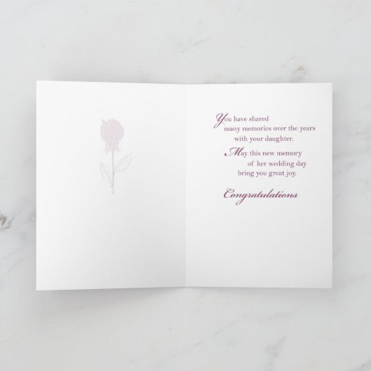 花嫁のお母さんおめでとうございます カード (内部)