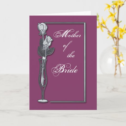 花嫁のお母さんおめでとうございます カード (黄色い花)