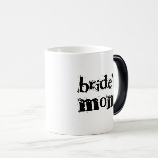 花嫁のお母さんの黒の文字 モーフィングマグカップ (正面右)