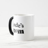 花嫁のお母さんの黒の文字 モーフィングマグカップ (正面左)